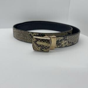 L.F.B. Diamond Genuine Snakeskin Leather Belt with buckle Medium 39”